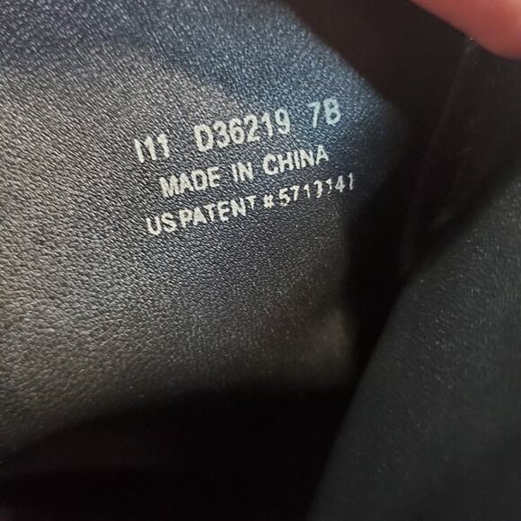 Cole Haan Nike Air Black Leather Strappy Dressy Office Stiletto HIgh Heel Boot 7 - Picture 11 of 13